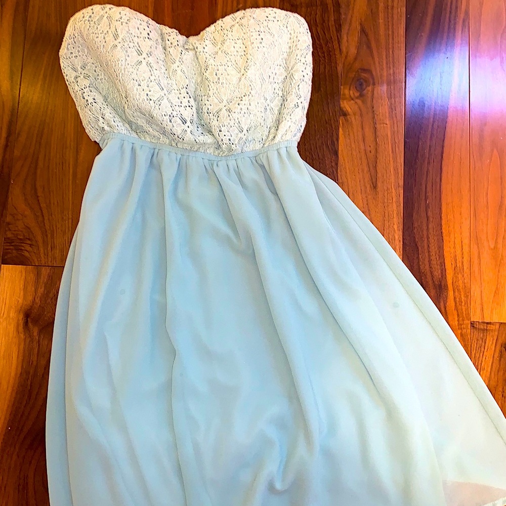 Strapless Mint Green Dress